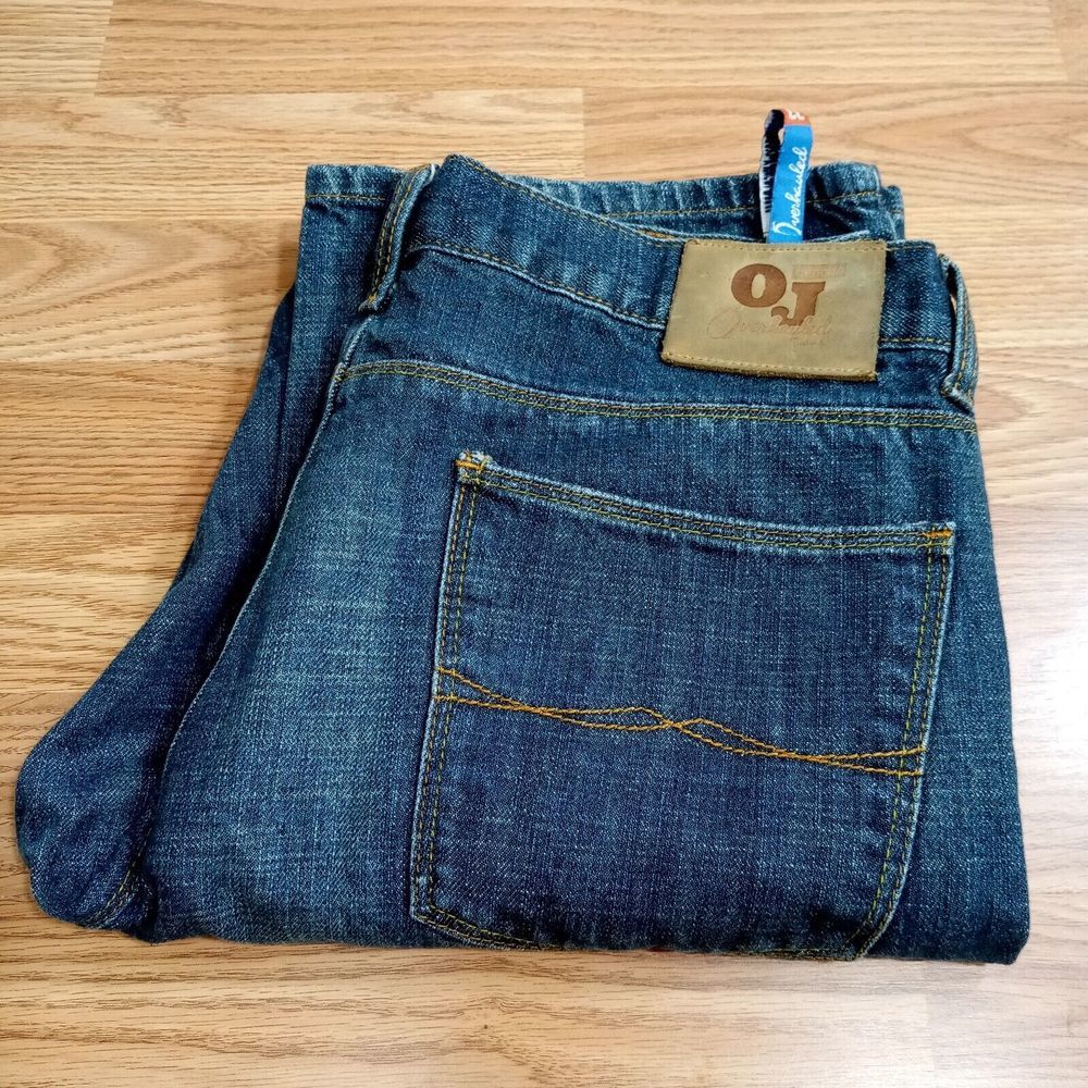Bench OJ Overhauled Jeans‎ Mens Sz 33 Cotton Denim Blue Medium Wash Straight